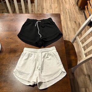 SHEIN Black and White Athletic Shorts